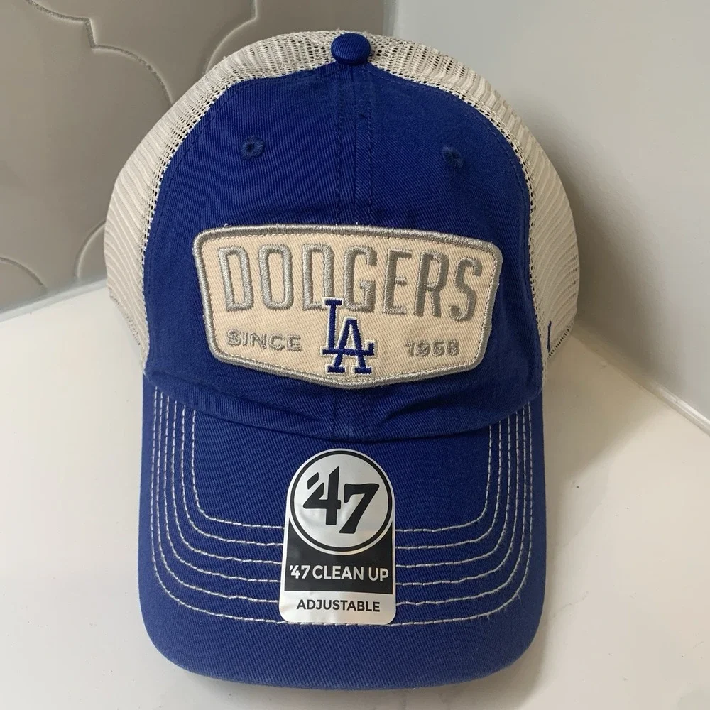 Los Angeles Dodgers '47 Brand Cleanup Royal Trucker Snapback Adjustable Hat OSFM
